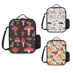 Mushroom With Leaves Lunch Bag Reusable for Office School Picnic