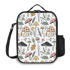 Mushroom With Leaves Lunch Bag Reusable for Office School Picnic