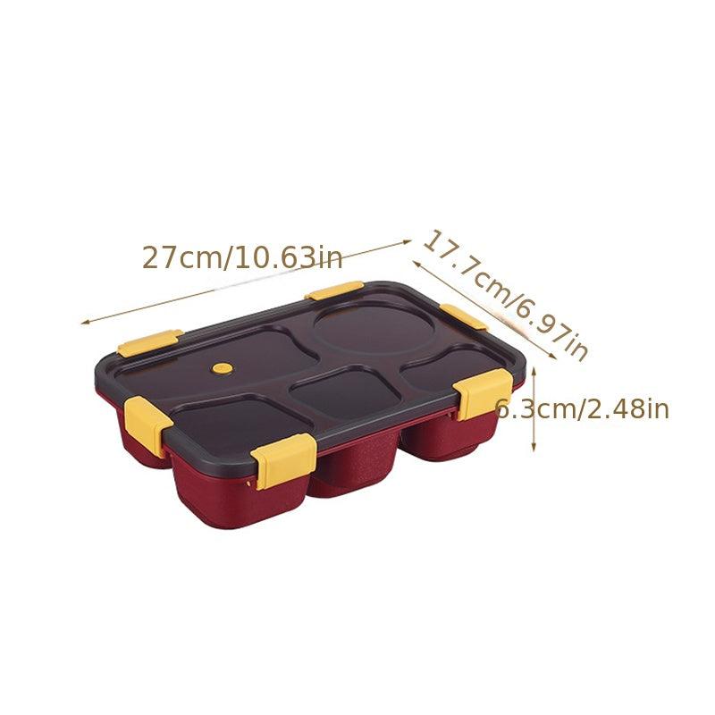 1250ml Japanese Style Divided Lunch Box With Cover Bento Box Microwaveable