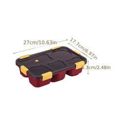 1250ml Japanese Style Divided Lunch Box With Cover Bento Box Microwaveable