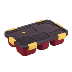 1250ml Japanese Style Divided Lunch Box With Cover Bento Box Microwaveable