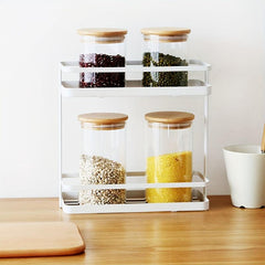 2 Tier Spice Seasoning Rack Organizer Holder Shelf Kitchen Pantry Bathroom