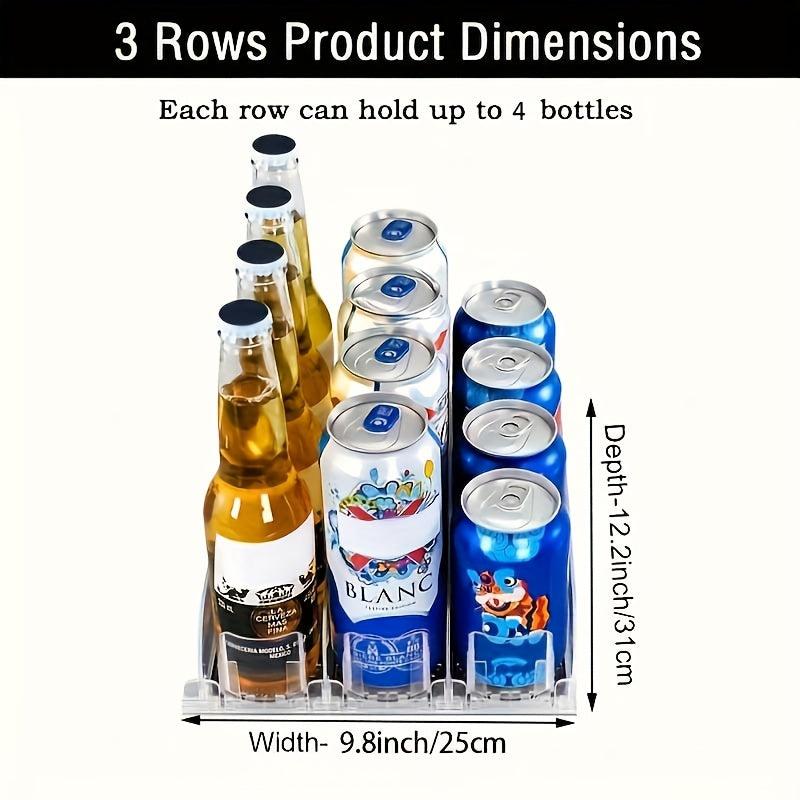 Soda Can Dispenser Refrigerator Bottle Can Organizer Self Pushing