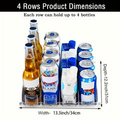 Soda Can Dispenser Refrigerator Bottle Can Organizer Self Pushing