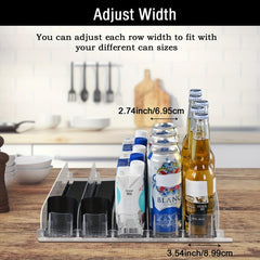 Soda Can Dispenser Refrigerator Bottle Can Organizer Self Pushing