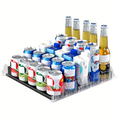 Soda Can Dispenser Refrigerator Bottle Can Organizer Self Pushing