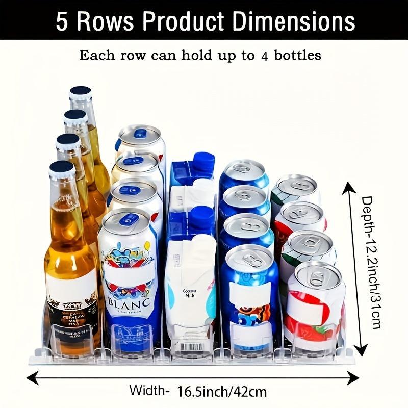 Soda Can Dispenser Refrigerator Bottle Can Organizer Self Pushing