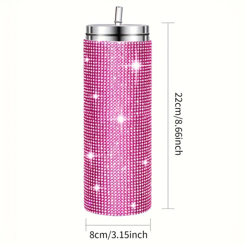 1pc Studded Tumbler 20oz Stainless Steel Water Bottle Insulated Cup