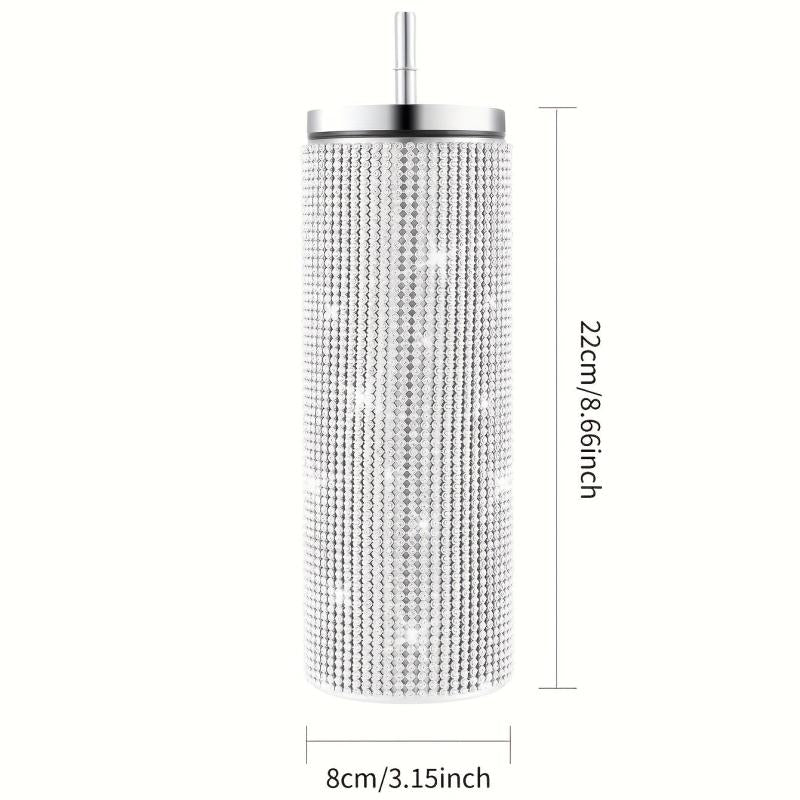 1pc Studded Tumbler 20oz Stainless Steel Water Bottle Insulated Cup