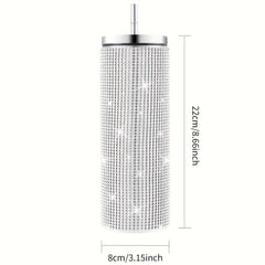 1pc Studded Tumbler 20oz Stainless Steel Water Bottle Insulated Cup