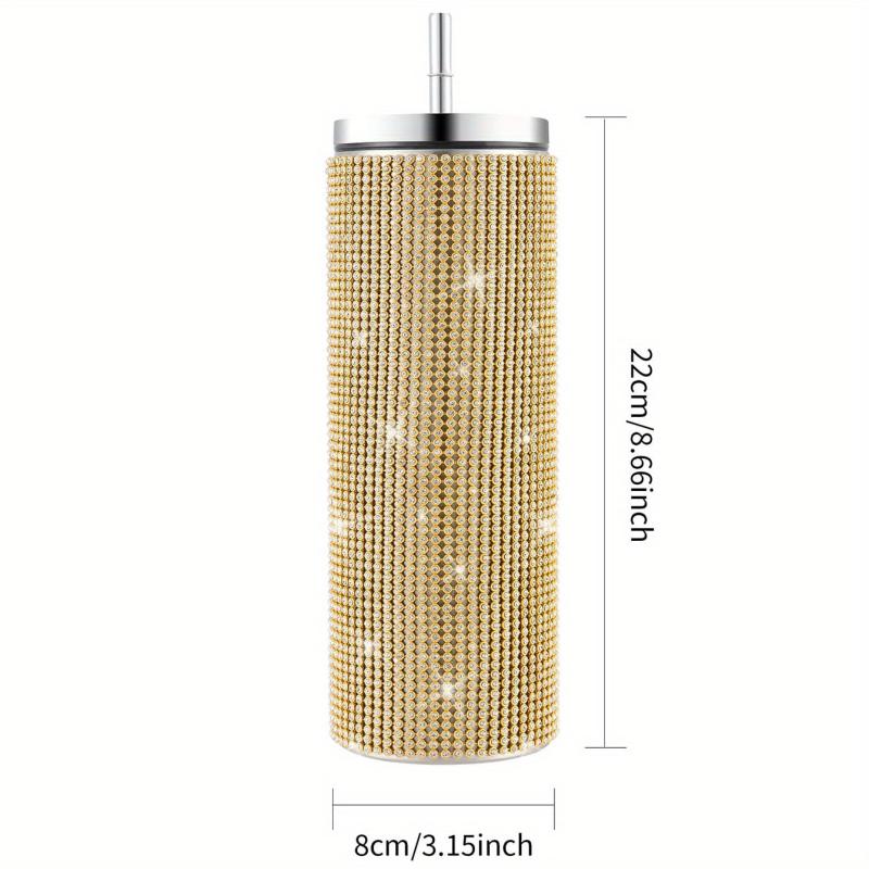 1pc Studded Tumbler 20oz Stainless Steel Water Bottle Insulated Cup
