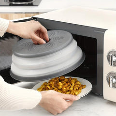 Reusable Foldable Microwave Food Cover - Keep Food Fresh & Protect Plates