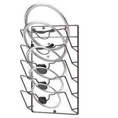 3 Tier Pot Lid Organizer Rack Wall Door Mounted Rustproof