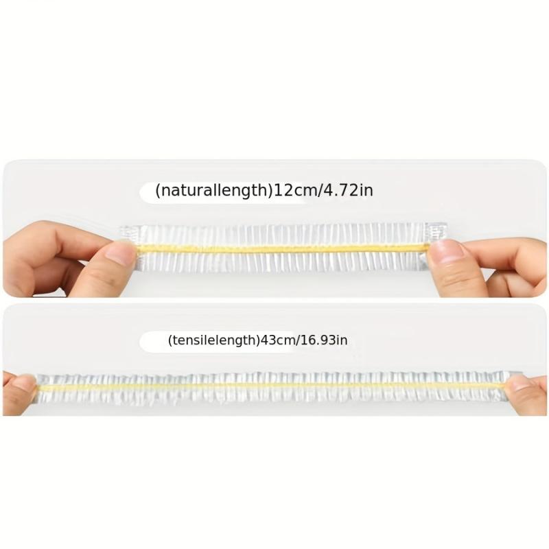 100Pcs Food Cover Stretchy Plastic Bowl Covers Disposable Leftovers Wrap