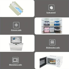 Double Layer Bento Lunch Box With Fork And Spoon - Leakproof Food Container