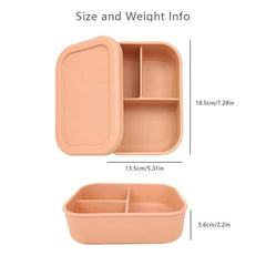 Portable Silicone Lunch Box Leakproof Heat Insulating BPA Free Dishwasher Safe
