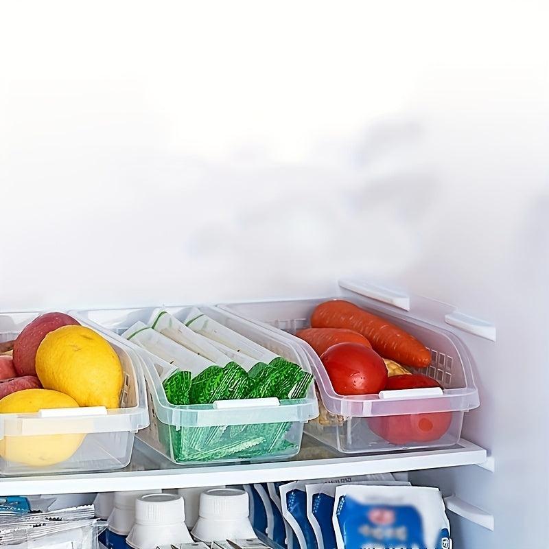 4pcs Clear Food Storage Box Kitchen Refrigerator Organizer