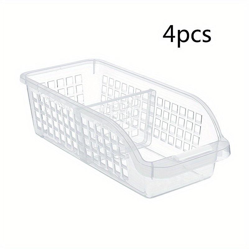 4pcs Clear Food Storage Box Kitchen Refrigerator Organizer