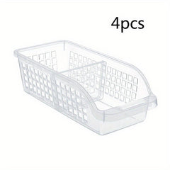 4pcs Clear Food Storage Box Kitchen Refrigerator Organizer