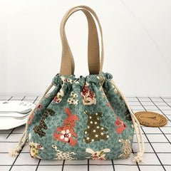 Cartoon Rabbit Tote Lunch Bag for Teenagers & Workers at School Canteen