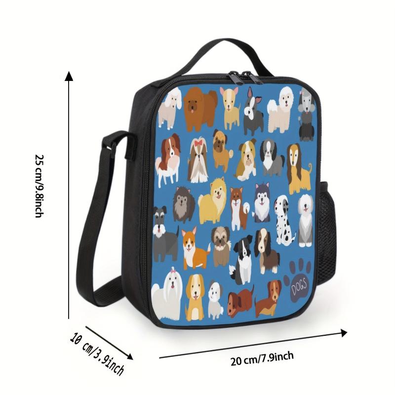Dog & Puppy Insulated Lunch Bag Waterproof Reusable Cooler Bag