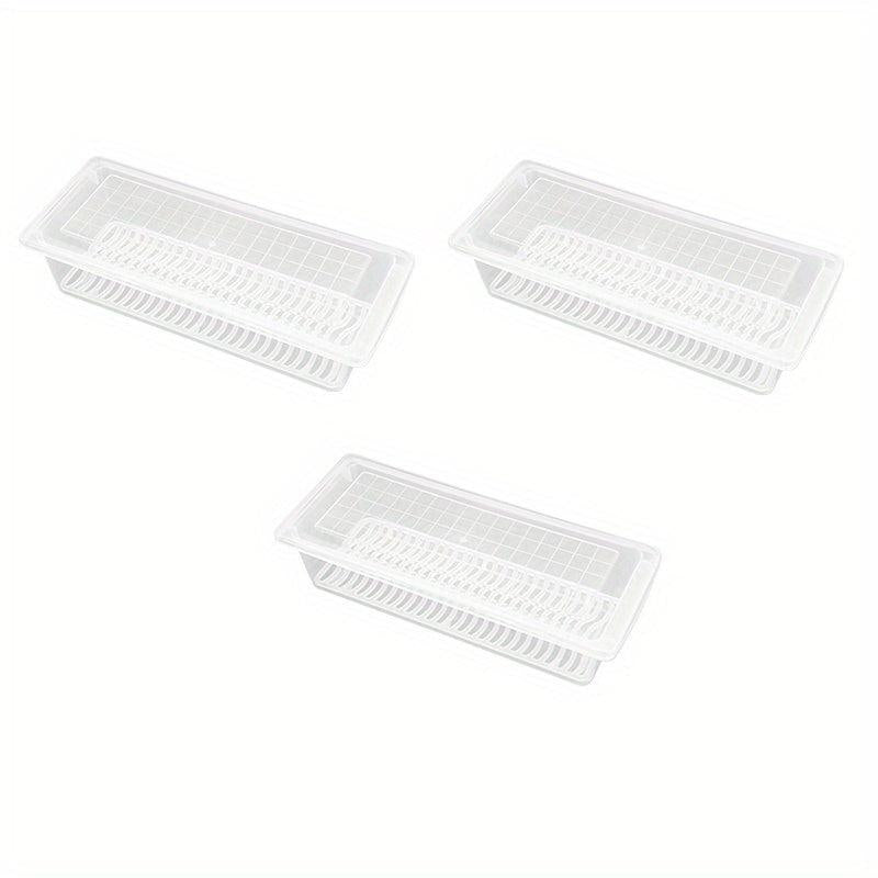 3pcs Fridge Organizer Removable Drain Plate Refrigerator Food Storage