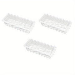 3pcs Fridge Organizer Removable Drain Plate Refrigerator Food Storage