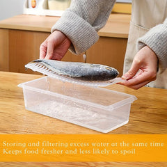 3pcs Fridge Organizer Removable Drain Plate Refrigerator Food Storage
