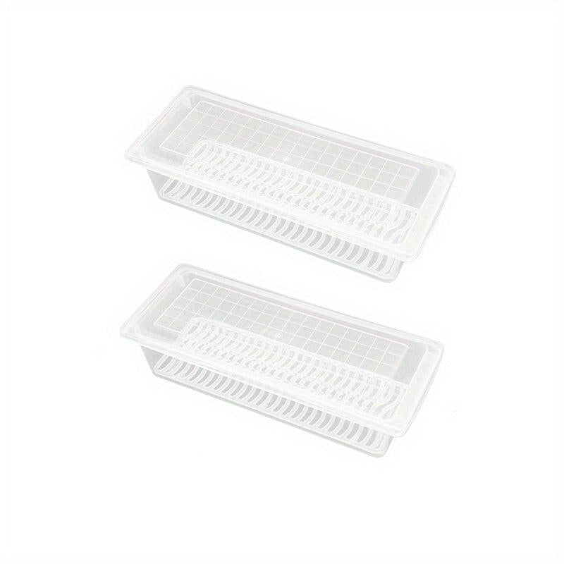 3pcs Fridge Organizer Removable Drain Plate Refrigerator Food Storage