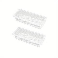3pcs Fridge Organizer Removable Drain Plate Refrigerator Food Storage