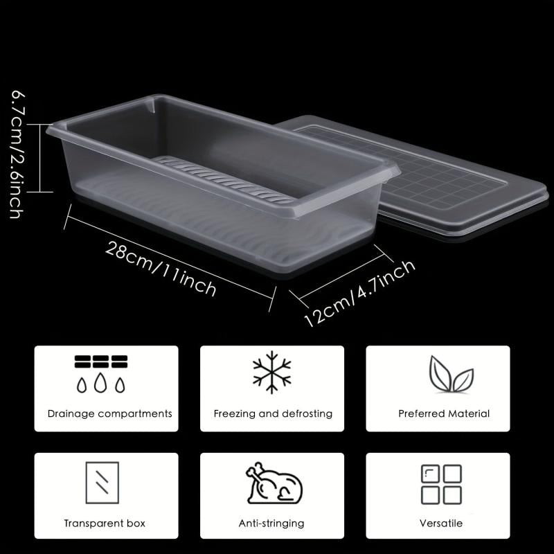 3pcs Fridge Organizer Removable Drain Plate Refrigerator Food Storage