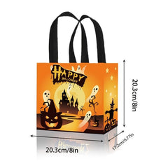 6pcs Halloween Pumpkin Skull Tote Bags