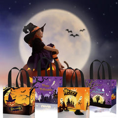6pcs Halloween Pumpkin Skull Tote Bags