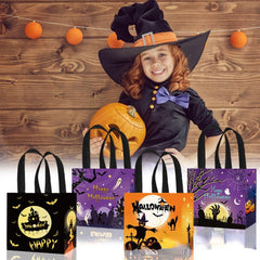 6pcs Halloween Pumpkin Skull Tote Bags