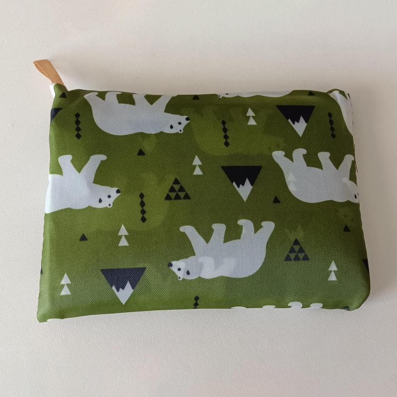 2pcs Animal Printed Folding Bags Portable Eco-friendly Shopping Bags