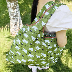 2pcs Animal Printed Folding Bags Portable Eco-friendly Shopping Bags