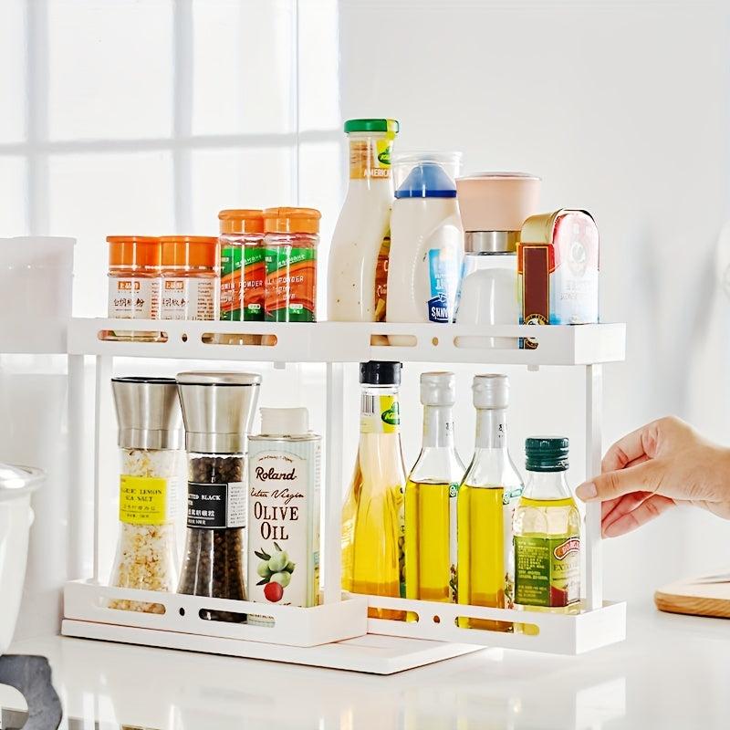 3D Rotating Pull Out Organizer Kitchen Storage Rack