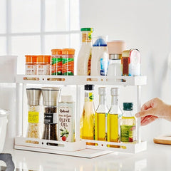 3D Rotating Pull Out Organizer Kitchen Storage Rack