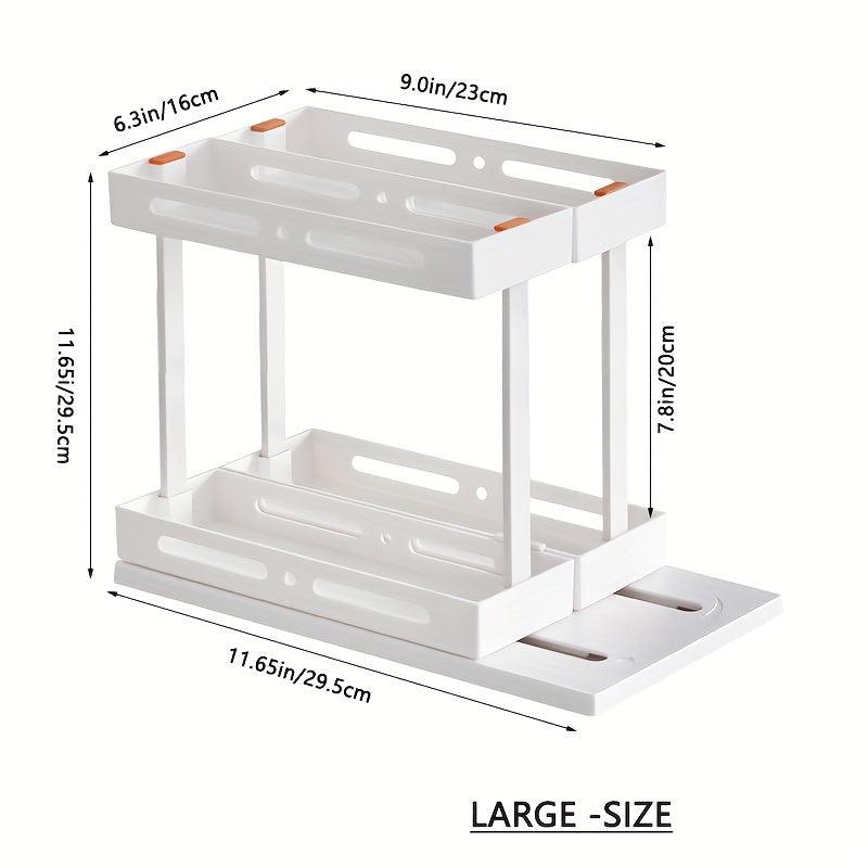 3D Rotating Pull Out Organizer Kitchen Storage Rack