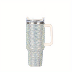 Bling Double Wall 40oz Tumbler Insulated Coffee Mug Leakproof Lid Travel Mug