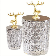 Glass Airtight Storage Jar Transparent Crystal Glass Candy Jar