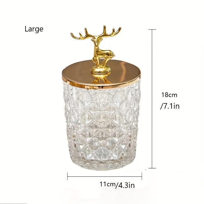 Glass Airtight Storage Jar Transparent Crystal Glass Candy Jar