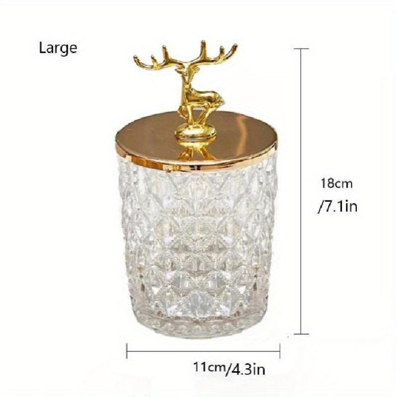 Glass Airtight Storage Jar Transparent Crystal Glass Candy Jar