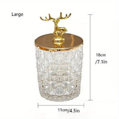Glass Airtight Storage Jar Transparent Crystal Glass Candy Jar
