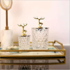 Glass Airtight Storage Jar Transparent Crystal Glass Candy Jar