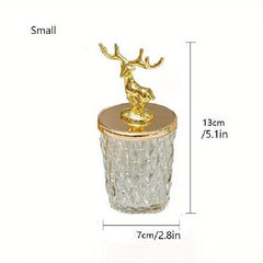 Glass Airtight Storage Jar Transparent Crystal Glass Candy Jar