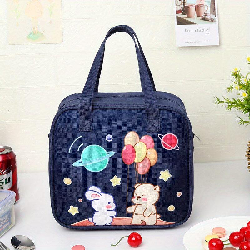 Cartoon Pattern Bento Bag Lunch Box Bag for Teenagers & Workers