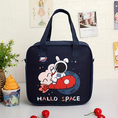 Cartoon Pattern Bento Bag Lunch Box Bag for Teenagers & Workers