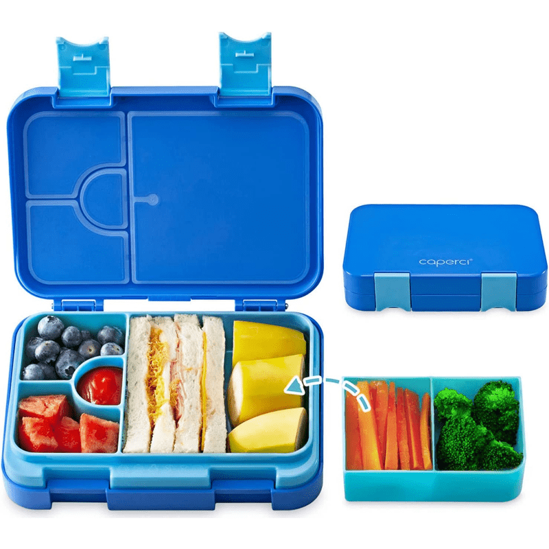 Caperci Dinosaur Bento Lunch Box Leakproof 6 Compartment Lunch Container