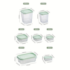 17pcs Plastic Food Container Set Crisper Box Durable Fruit Storage For Kitchen